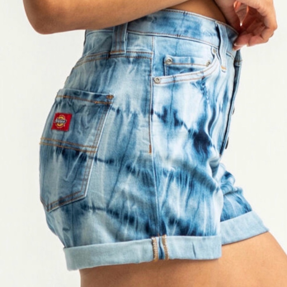 Dickies Blue Tie-Dye Jean Shorts